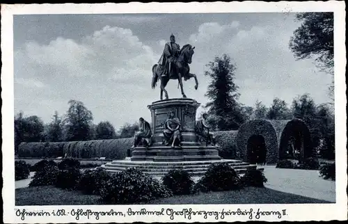 Ak Schwerin in Mecklenburg, Denkmal Großherzog Friedrich-Franz II.