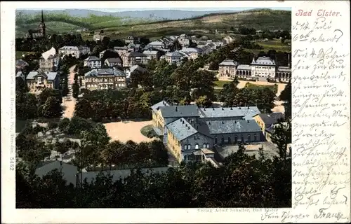 Ak Bad Elster im Vogtland, Panorama vom Ort, Photochromie