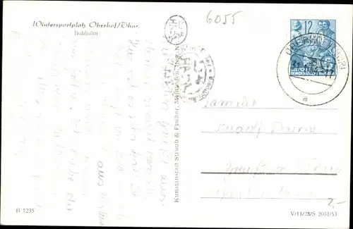 Ak Oberhof im Thüringer Wald, Bobbahn