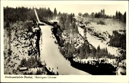 Ak Oberhof Thüringen, Thüringen Schanze, Winter