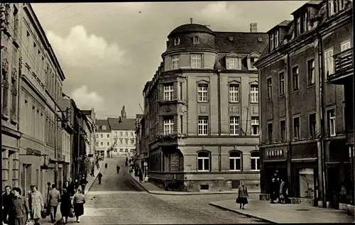 Ak Roßwein in Sachsen, Dresdener Straße, Geschäft Konsum