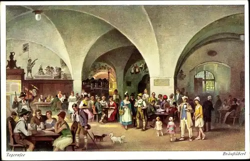 Ak Tegernsee in Oberbayern, Bräustüberl