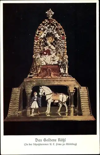 Ak Altötting, Das goldene Rößl, Schatzkammer U. L. Frau zu Altötting