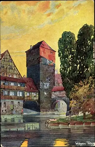 Künstler Ak Nürnberg in Mittelfranken, Alter Teil der inneren Befestigung, Henkershaus