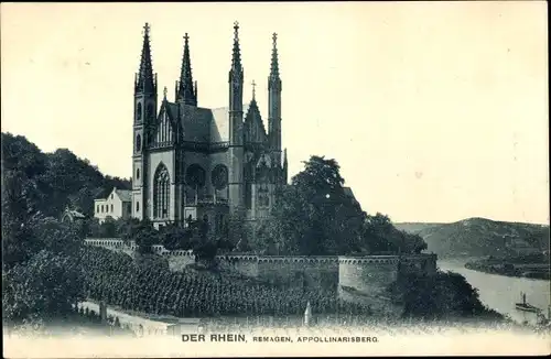 Ak Remagen am Rhein, Apollinarisberg, Apollinariskirche