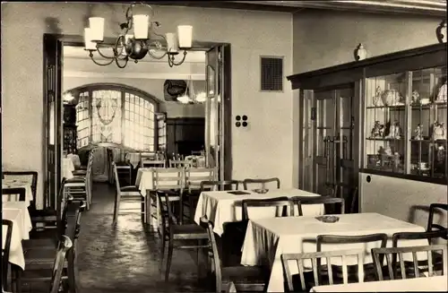 Ak Saalfeld an der Saale, HO Hotel Anker, Spiegel und Mittelzimmer