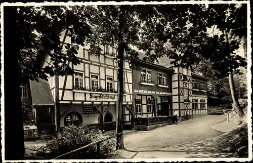 Ak Saalfeld an der Saale Thüringen, Jugendherberge Felsenkeller