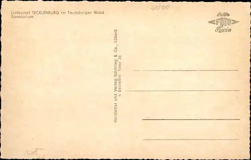 Ak Tecklenburg am Teutoburger Wald Westfalen, Sanatorium