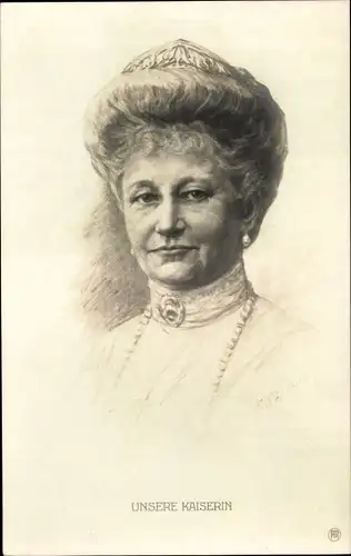 Künstler Ak Kaiserin Auguste Viktoria, Portrait