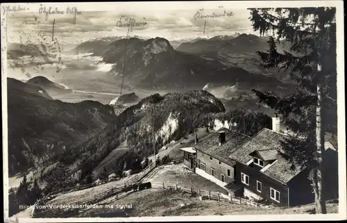 Ak Kaisergebirge Tirol, Unterkunftshütte, Vorderkaiserfelden