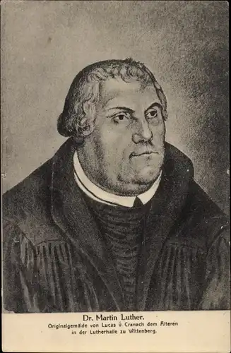 Künstler Ak Lucas von Cranach, Dr. Martin Luther, Portrait
