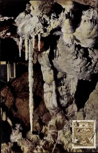 Ak Tropfsteinsäulen in der Katharinenhöhle