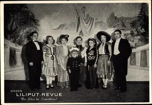 Ak Hirsch Liliput Revue, Die Schau der Sonderklasse, Liliputaner