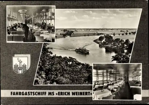 Ak Fahrgastschiff MS Erich Weinert, MVB Weiße Flotte Magdeburg