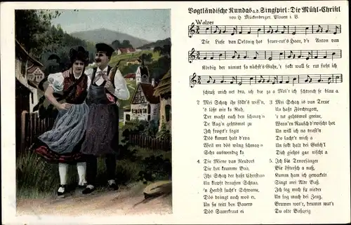Lied Ak Mückenberger, Hilmar, Vogtländische Kundas aus dem Singspiel Die Mühl Christl