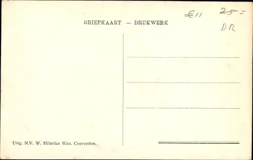 Ak Coevorden Drenthe, Gemeentehuis, Kasteel