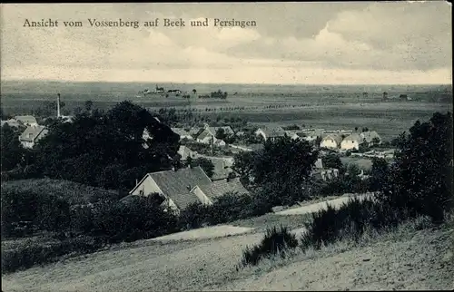 Ak Beek Gelderland Niederlande, Persingen, Ansicht vom Vossberg, Panorama