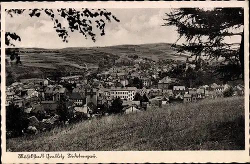 Ak Kraslice Graslitz Räumertal Reg Karlsbad, Panorama vom Ort