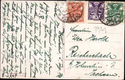 Ak Karlovy Vary Karlsbad Stadt, Partie am Sprudel