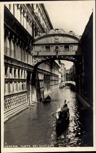 Ak Venezia Venedig Veneto, Ponte dei Sospiri, Seufzerbrücke