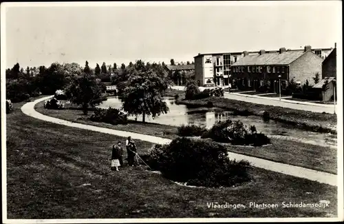 Ak Vlaardingen Südholland, Plantsoen Schiedamsedijk