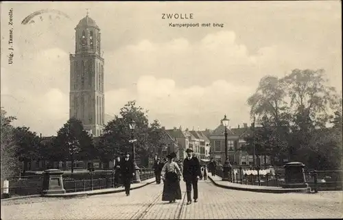 Ak Zwolle Overijssel Niederlande, Kamperpoort met brug