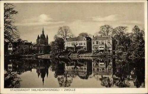 Ak Zwolle Overijssel Niederlande, Stadsgracht (Wilhelminasingel)