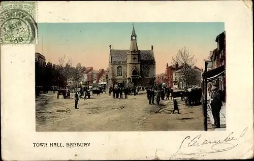 Ak Banbury Oxfordshire England, Town Hall