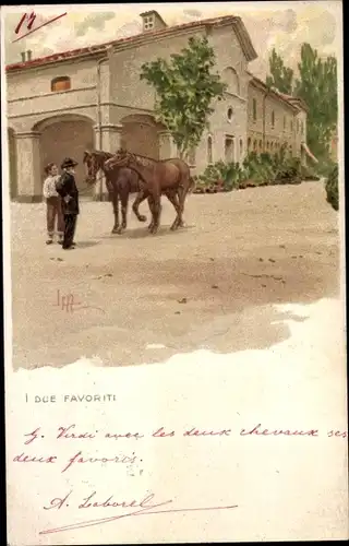 Litho Giuseppe Verdi, I due Favoriti, Pferde