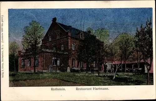 Luna Ak Rothstein Rotstein Reichenbach in der Oberlausitz, Restaurant Hartmann