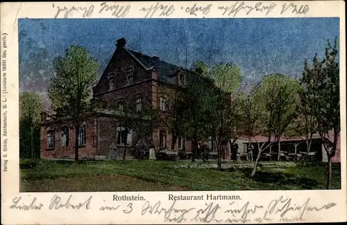 Luna Ak Rothstein Rotstein Reichenbach in der Oberlausitz, Restaurant Hartmann