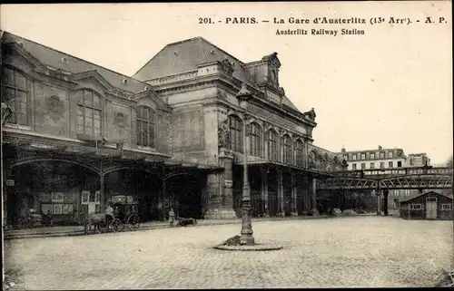 Ak Paris XIII La Gare d'Austerlitz