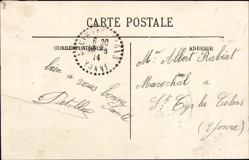 Ak Les Sables d'Olonne Vendée, La Plage, Tram