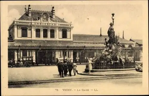 Ak Vichy Allier, La Gare