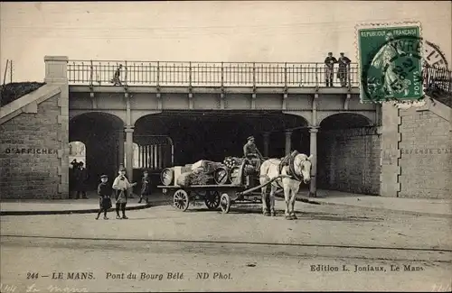 Ak Le Mans Sarthe, Pont du Bourg Bélé