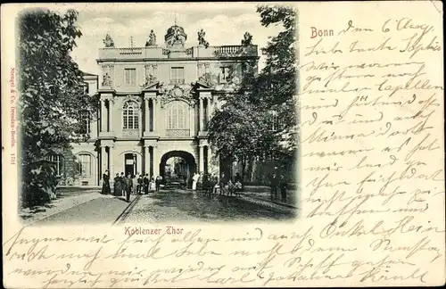 Ak Bonn am Rhein, Koblenzer Tor