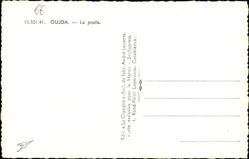 Ak Oudjda Oujda Marokko, La Poste