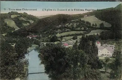 Ak Chèvremont Chaudfontaine Wallonien Lüttich, L'Église du Couvent et le Château Nagelmackers