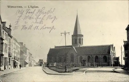 Ak Wenduine Wenduyne De Haan Westflandern, La Place de l'Eglise