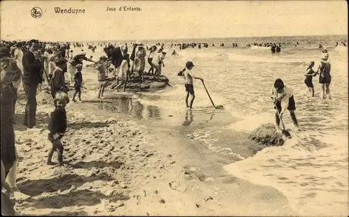 Ak Wenduine Wenduyne De Haan Westflandern, Jeux d'Enfants, Strand