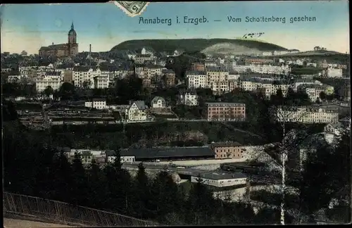 Ak Annaberg Buchholz im Erzgebirge, Annaberg vom Schottenberg gesehen