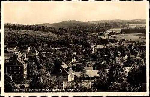 Ak Bad Brambach im Vogtland, Gesamtansicht mit Kapellenberg