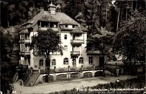 Ak Bad Schandau Sächsische Schweiz, FDGB-Ferienheim Schrammsteinbaude