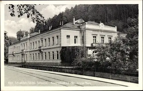 Ak Bad Schandau Sächsische Schweiz, Kneippkurbad der Sozial. Vers.