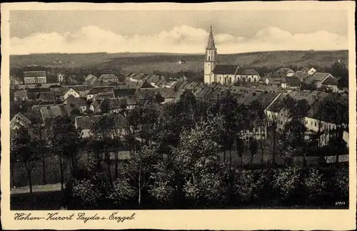 Ak Sayda im Erzgebirge, Blick auf den Ort, Kirche