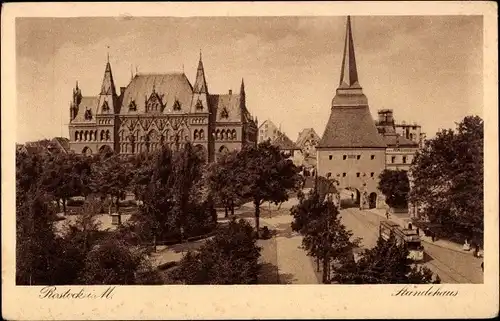 Ak Hansestadt Rostock, Ständehaus, Steintor