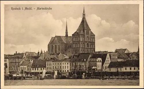 Ak Hansestadt Rostock, Marienkirche