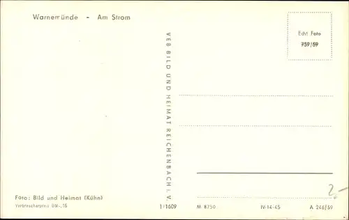 Ak Warnemünde Rostock in Mecklenburg, Am Strom
