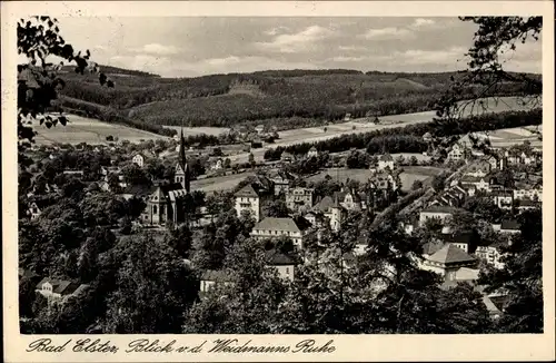 Ak Bad Elster im Vogtland, Blick v.d. Weidmanns Ruhe