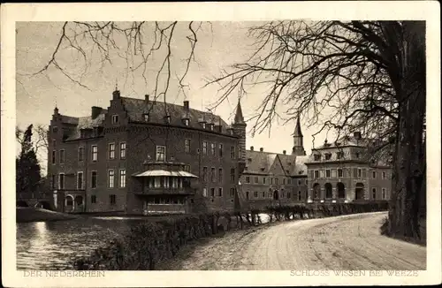 Ak Weeze Niederrhein, Partie am Schloss Wissen